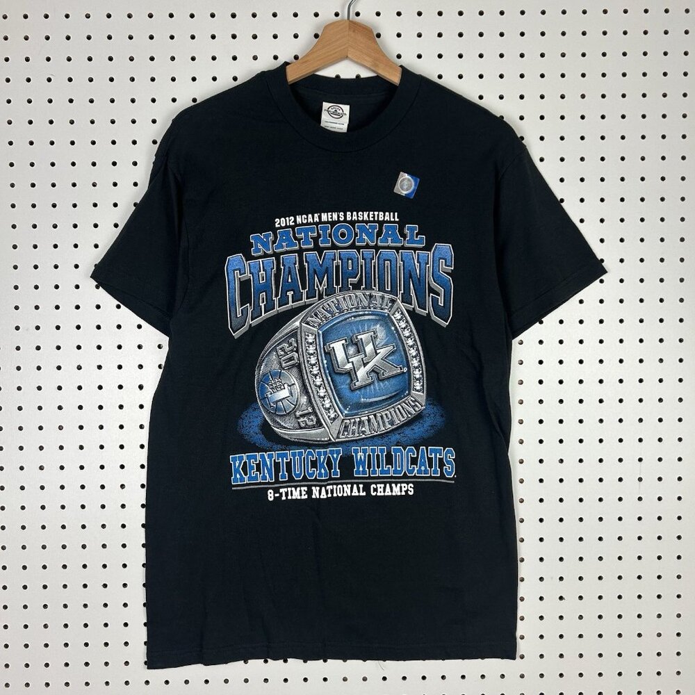 Kentucky Wildcats Basketball T Shirt Medium Deadstock Ring Champions 2012 Cal